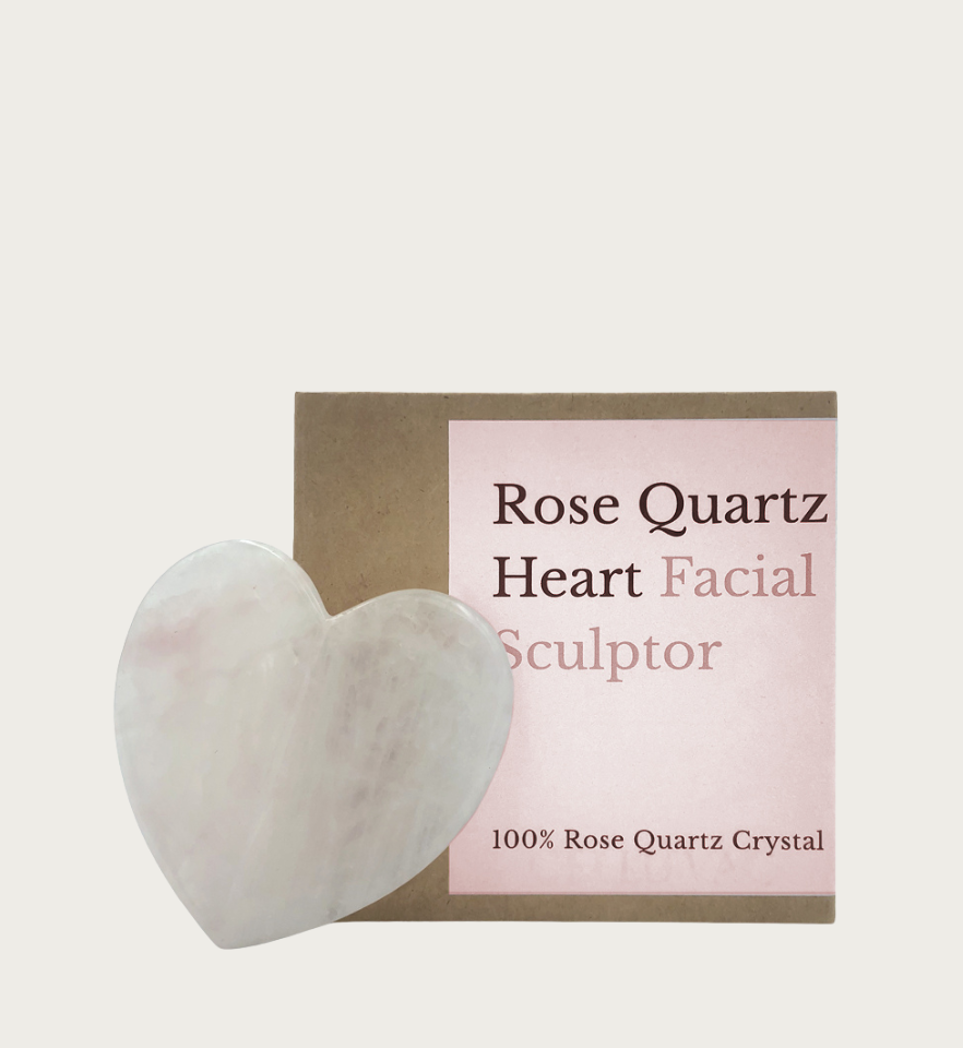 Rose Quartz Heart Facial Gua Sha