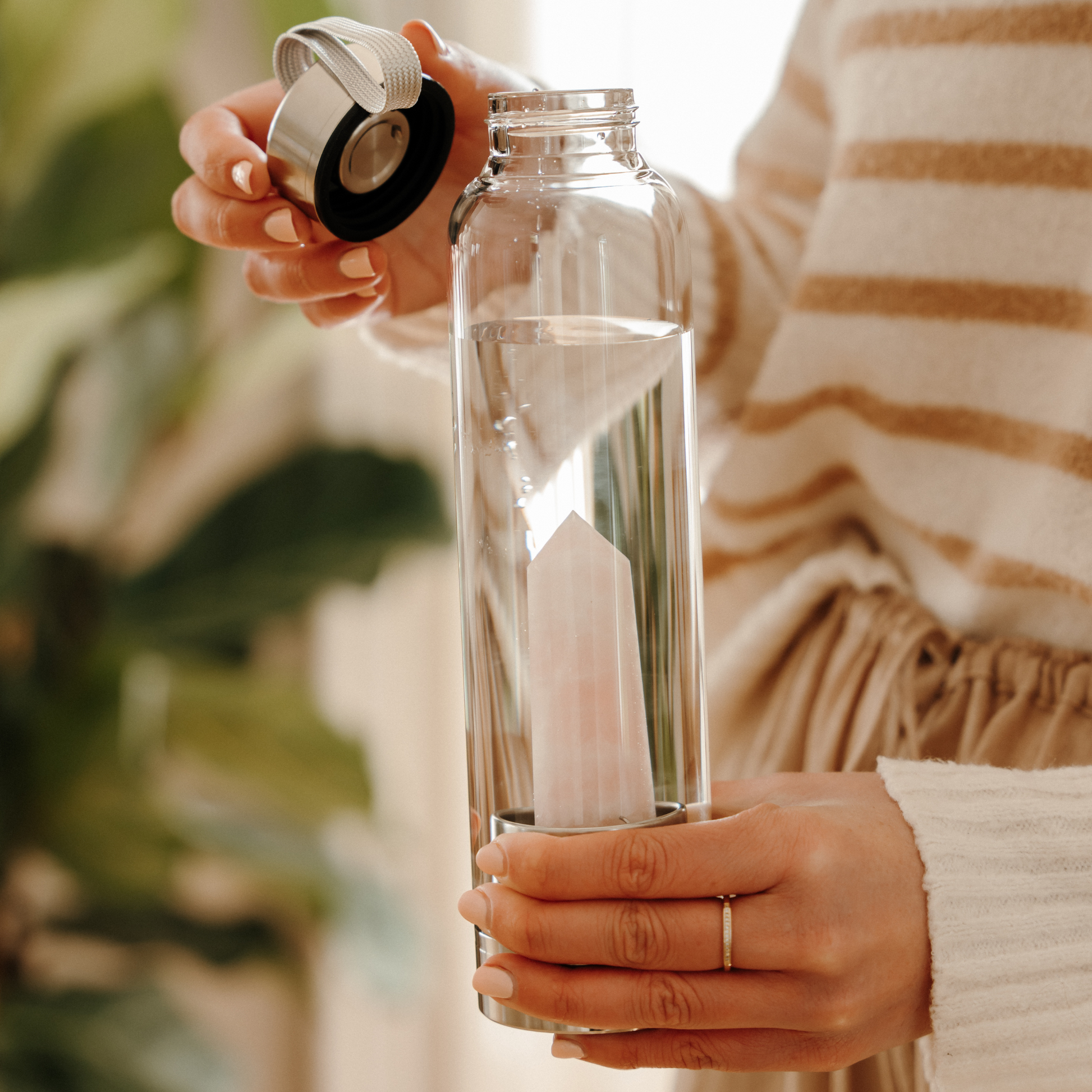 Celluvac Rose Quartz Water Bottle