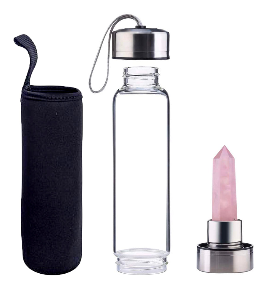 Celluvac Rose Quartz Water Bottle