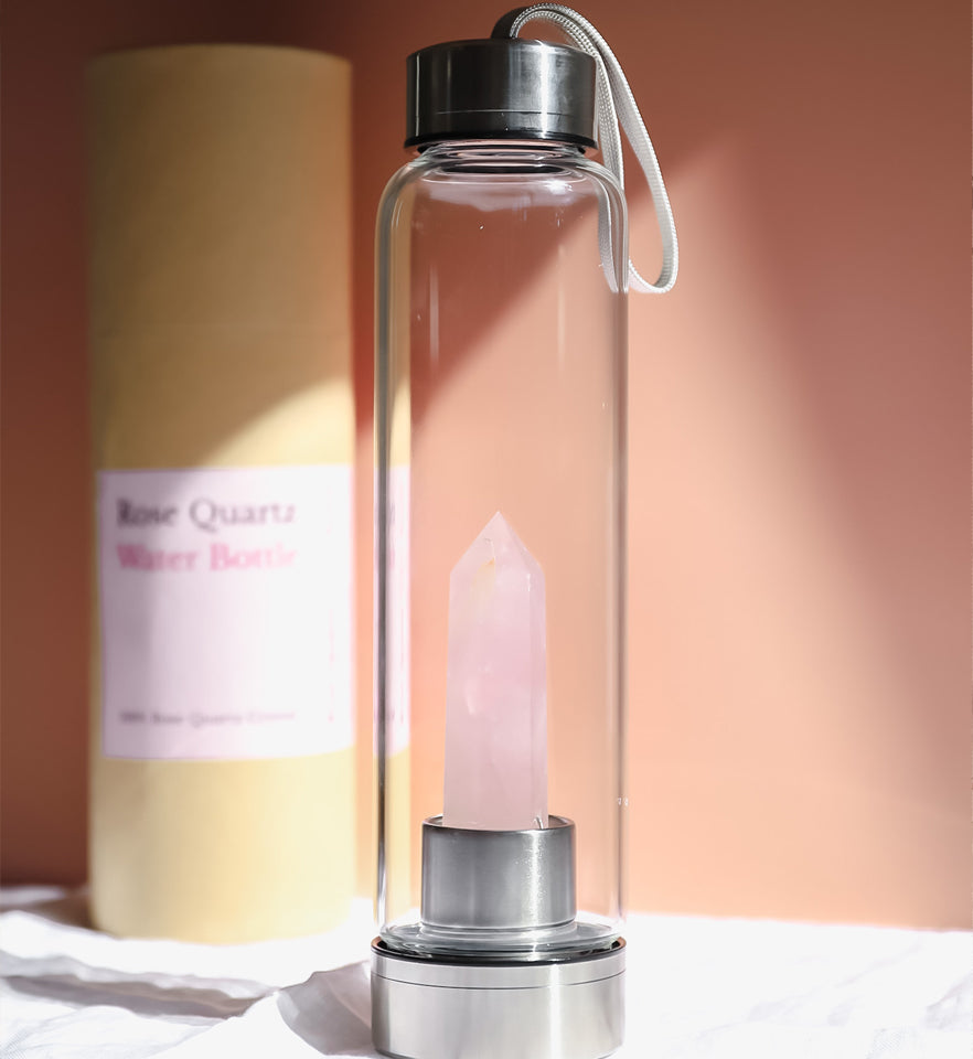 Celluvac Rose Quartz Water Bottle